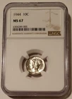 NGC 1944 Mercury Dime MS67