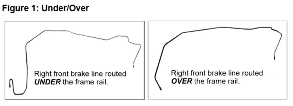 Dodge Challenger 1974 kit de línea de freno delantero frenos de disco manuales-EKT7404SS Foto 2 de 2