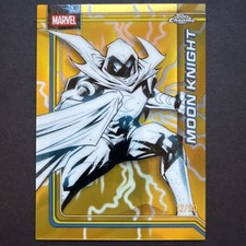2026 Topps Chrome Marvel Comic #81 Moon Knight True Gold Lightning Refractor /50