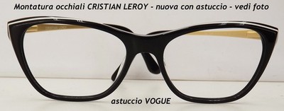 CRISTIAN LEROY in SCHWARZER FASSUNG für DAMEN BRILLE NEU VOGUE ETUI #