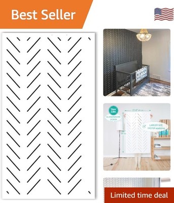 Herringbone Simple Wall Stencil - XL Stencil 22x40 in, Geometric Wall Stencil...