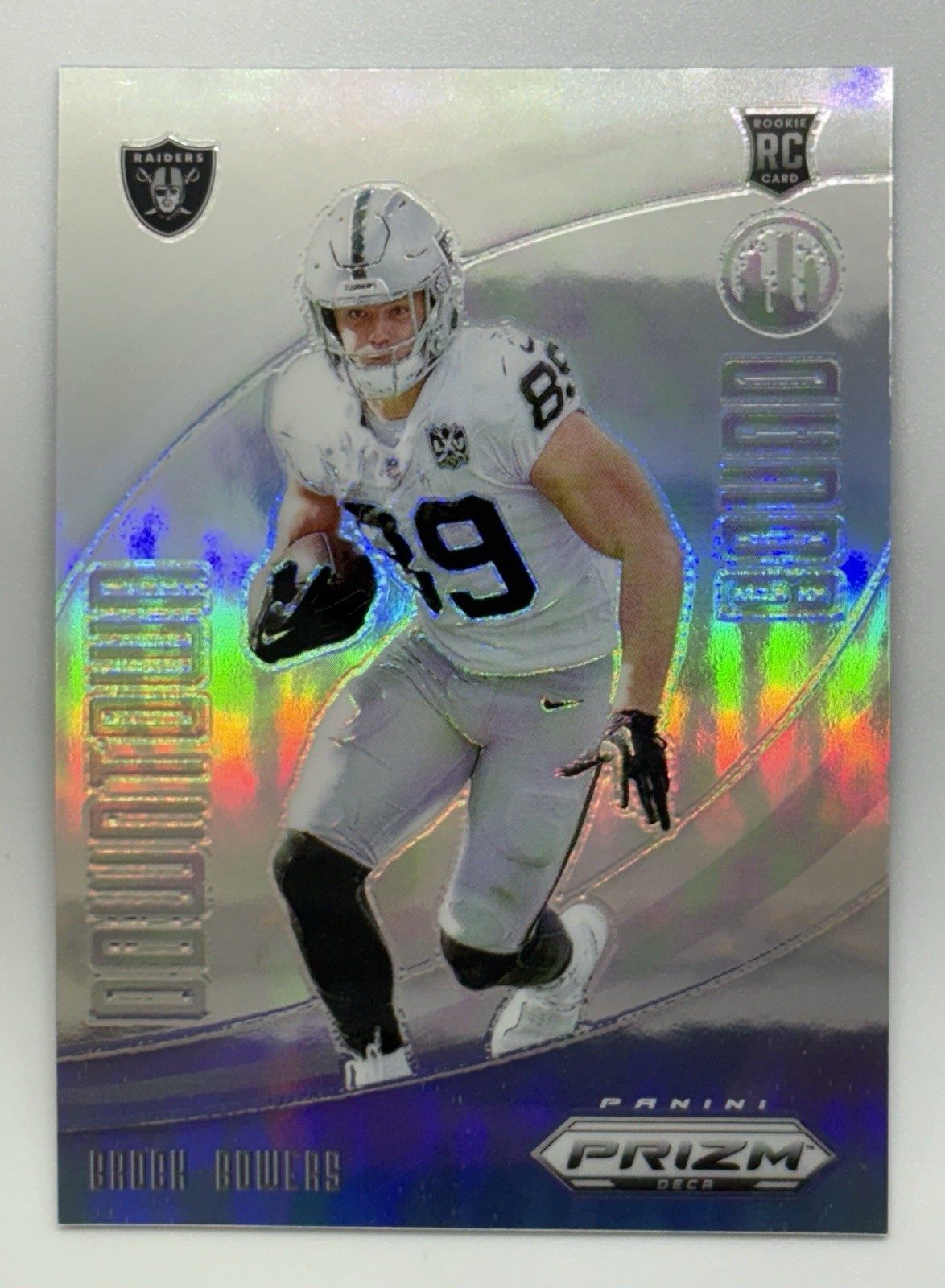 2024 Panini Prizm Deca Downtown Bound Brock Bowers #8 Silver Prizm (RC)