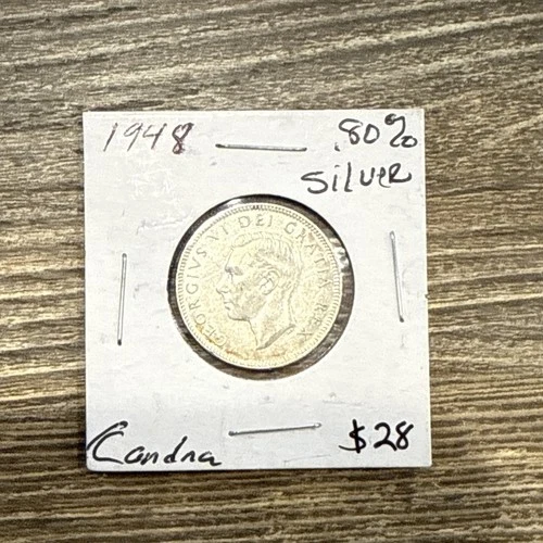 1948 Canadian Twenty-Five Cents Coin