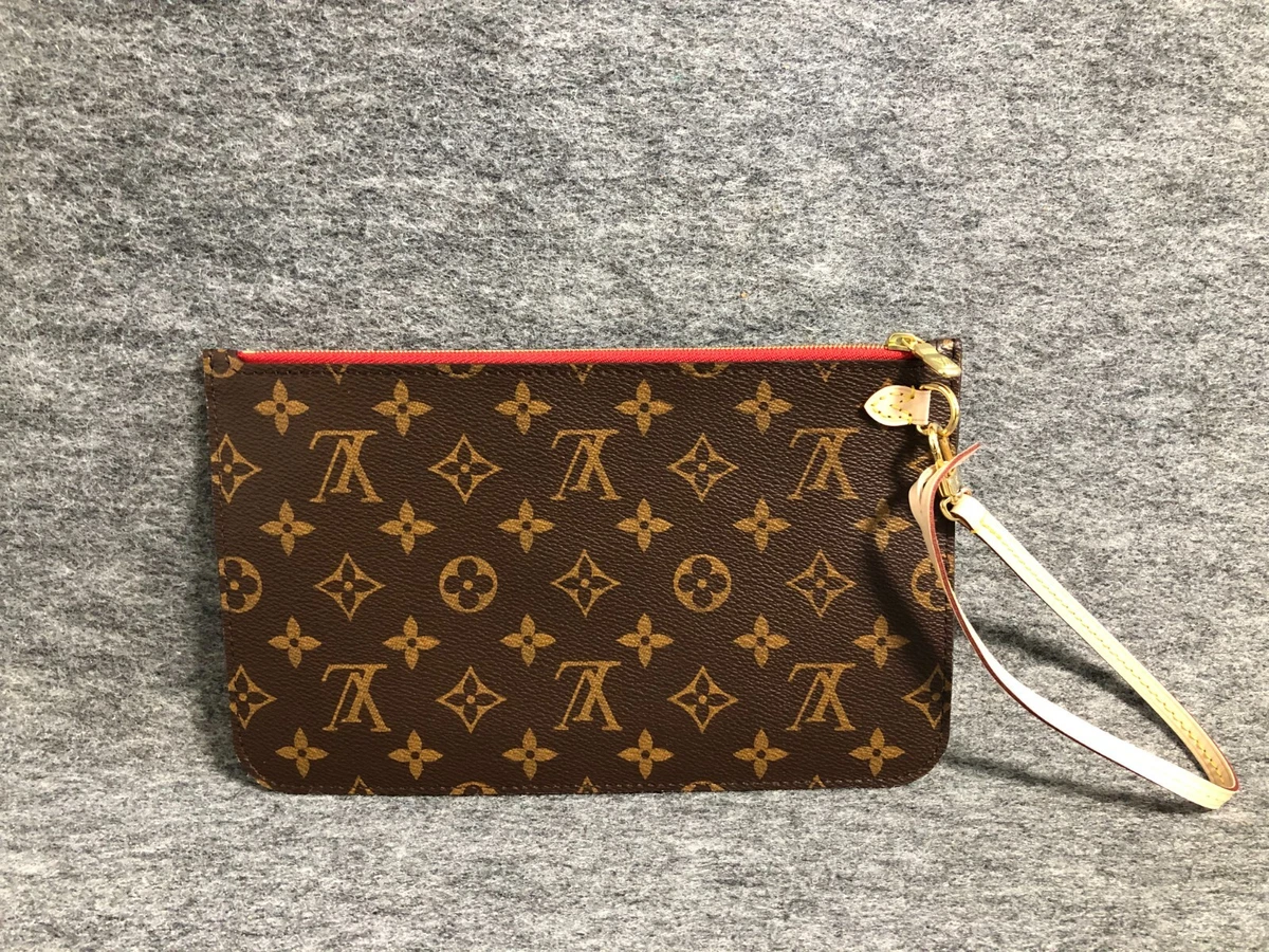 Authentic Louis Vuitton Monogram Neverfull MM/GM Pouch Wristlet