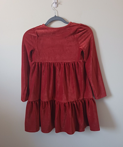 Cynthia Rowley Girls Corduroy Dress Size M ( 7 / 8 ) Orange Long Sleeve - Picture 2 of 6