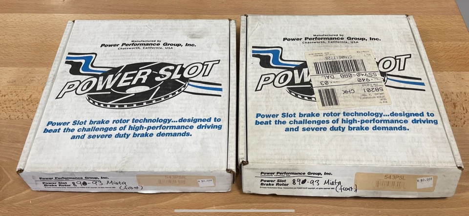 Power Slot Rear Slotted Brake Rotor Set: 1994-1999 Eclipse / 2000-05 Eclipse - Image 2 of 2