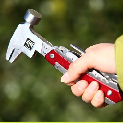 1PCS Multi-function stainless steel pliers hammer take+6pcs screwdrivers blades 