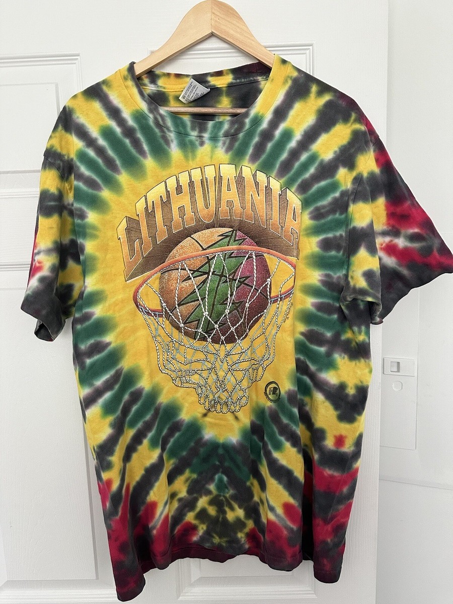 Vintage 96 Lithuania Basketball XL Grateful Dead Tie-Dye Shirt