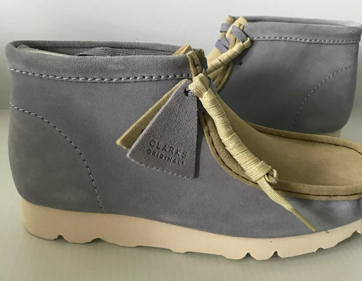 Clarks Wallabees Suede Blue &amp; Maple Sole Desert Boots | eBay