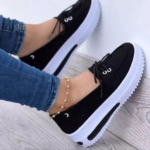 LADIES WOMENS FLAT COMFY WORK OFFICE PUMPS LOAFERS SLIP ON SHOES CASUAL TRAINERS - Picture 8 of 15
