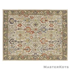 Beige & Green Floral Oriental Hand Tufted 100% Wool Soft Area Rug Carpet