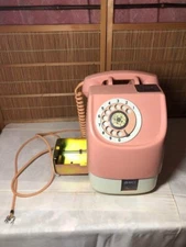 Vintage Retro Japanese Public Phone 10 Yen Pink Telephone Payphone Rare 