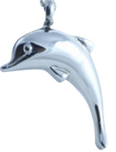 Dolphin Cremation Necklace Keepsake Urn - Aluminum Pendant With Inner Vial, 24" Chain, For Ashes - View #11