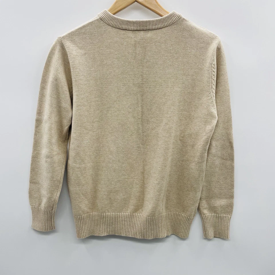 Suéter Cherokee Jóvenes Niños Talla Grande 12/14 Manga Larga Cuello en V en Beige 2291 Foto 3 de 4