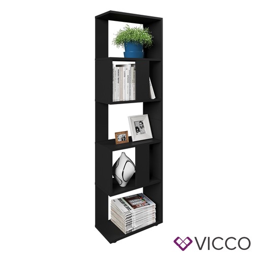 Separador de ambientes Estantería Estantería de pie Estantería de pared Negro - Imagen 7 de 7