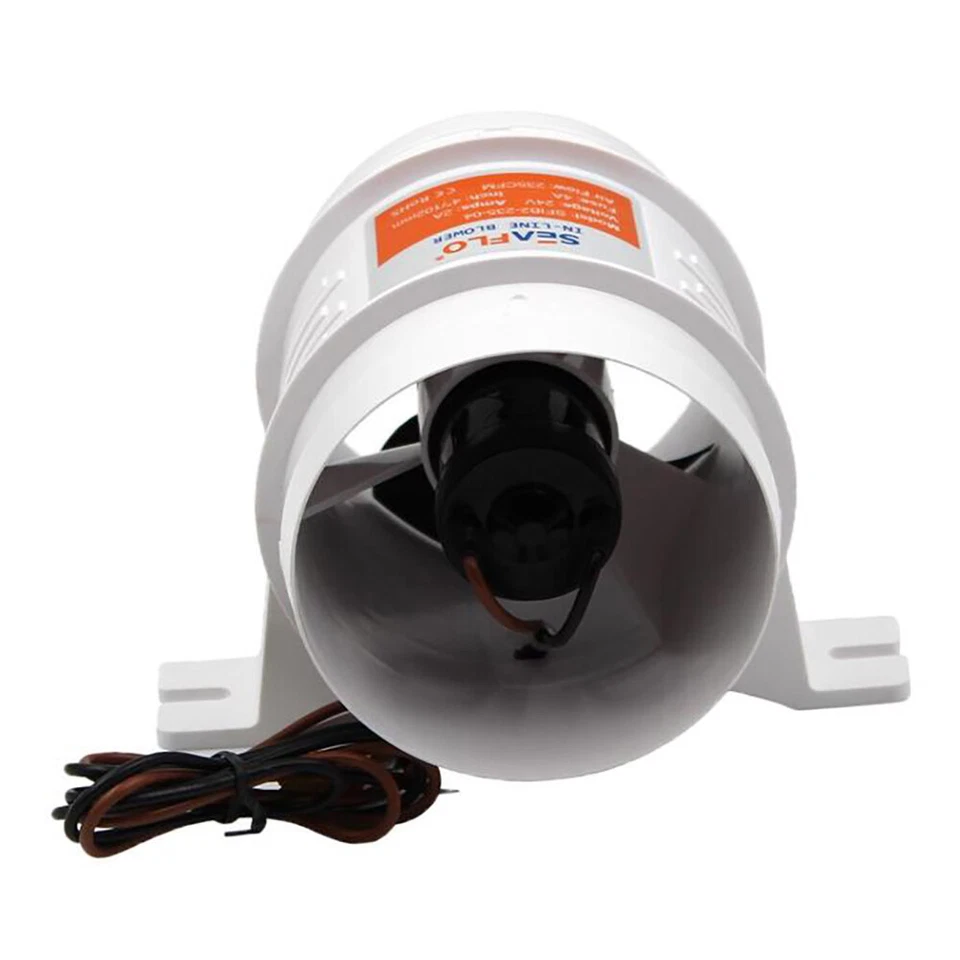 12V 4'' SEAFLO In Line Bilge Blower Boat Marine Cabin Air Ventilation Fan 235CFM - image 2 of 4
