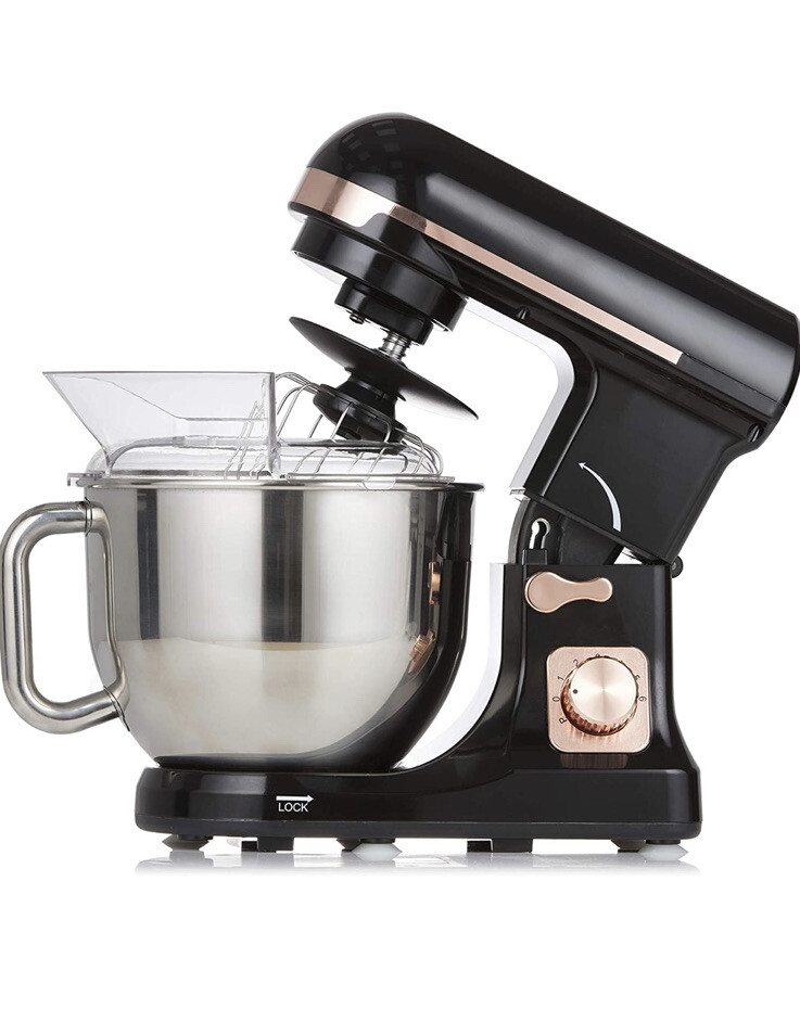 Tower T12033RG Stand Mixer 6 Speeds Removable 5 Litre Stainless Steel