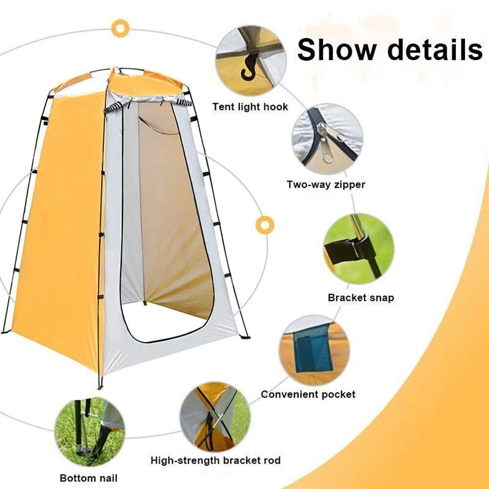 Portable Outdoor Instant Pop Up Tent Privacy Camping Shower Toilet Changing Room - Image 3 of 4