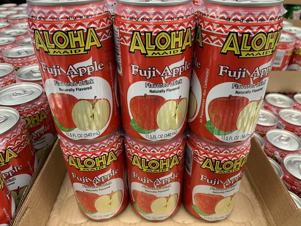 ALOHA MAID Fuji Apple Naturally Flavored Drink (Two 6 Pack of 11.5