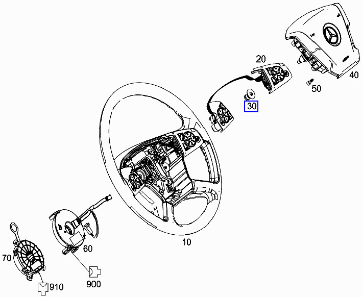 Mercedes Steering Wheel Mounting Bolt/Screw M16x1.5mm A0009906239  