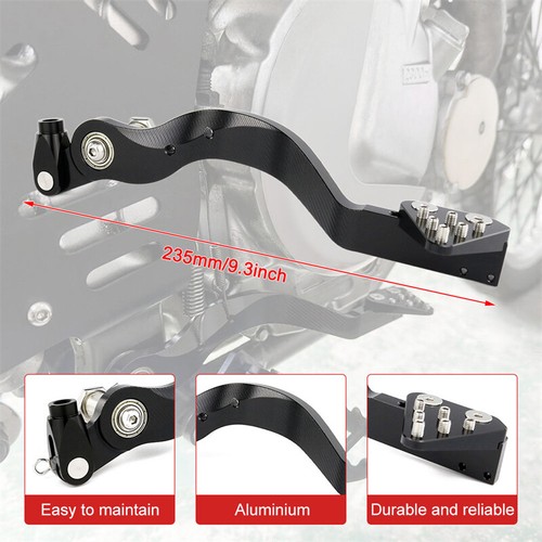 Apto para Suzuki DR650 1996-2023 palanca de freno expandible clavija pedal de freno negro - Imagen 3 de 15