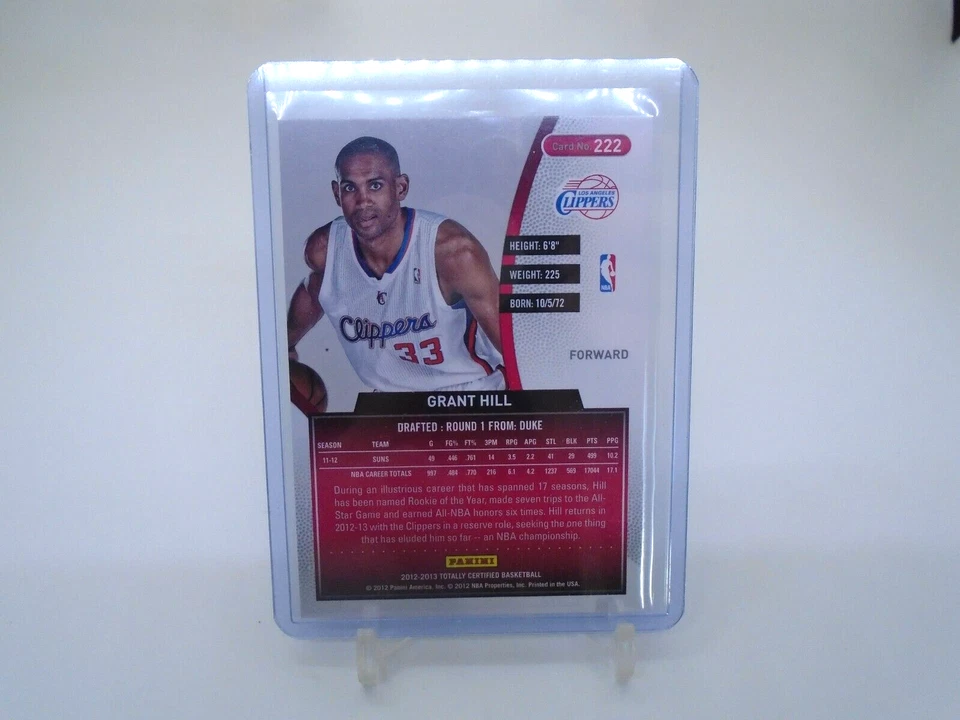2012-13 PANINI TOTALLY CERTIFIED TOTALLY BLUE #222 GRANT HILL /299 - Image 4 of 4