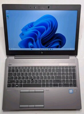 HP ZBook 15 G5 15.6'' Laptop Core i7-8750H 2.2GHz 16GB RAM 128GB SSD Win 11 Pro