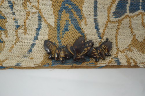 Japanese Fabric Pouch Meiji Period Original incl. Mirror from Japan 1121E12 - Picture 8 of 18