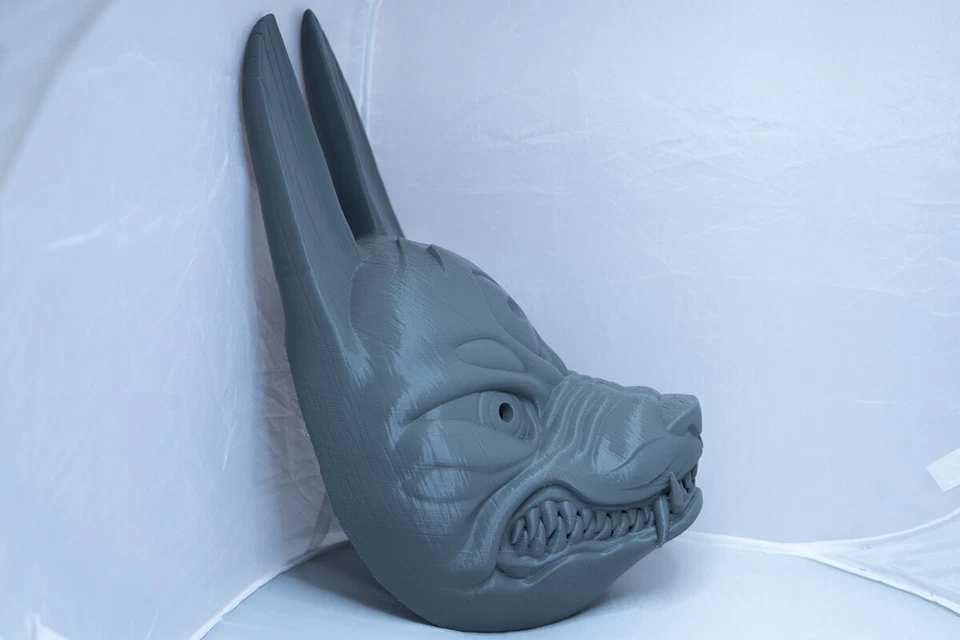 Máscara de asesino de perro Ghost of Tsushima - máscara cosplay japonesa samurai oni Foto 4 de 4