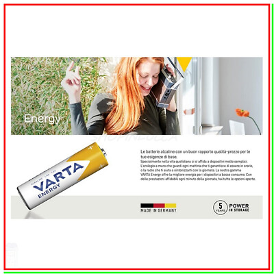 120 PZ PILA AA STILO ALCALINA LR6 VARTA IN CONFEZIONE TRAY MADE IN - Foto 5