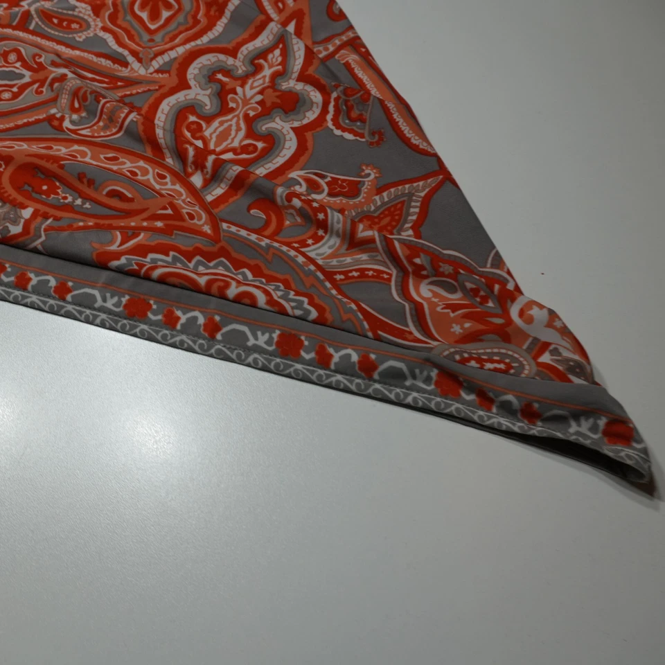 Falda INC International Concepts Grande Gris Naranja Cachemira Asimétrica Casa de Campo Foto 3 de 4