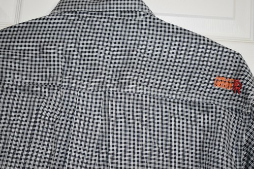 Ariat Men's LG Flame-Resistant Navy Check Long Sleeve Work Shirt - 10013513 - 第 9/9 張圖片