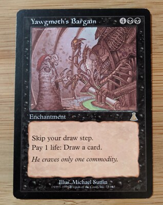 1x Yawgmoth's Bargain, MP-LP, Urza's Destiny, MTG, Reserved List