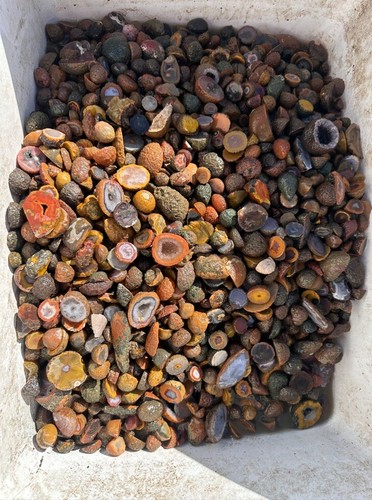 Rough China Agate Achat Nodule crystal Specimen cave 70-100g 1pcs AAAAA - Picture 5 of 5