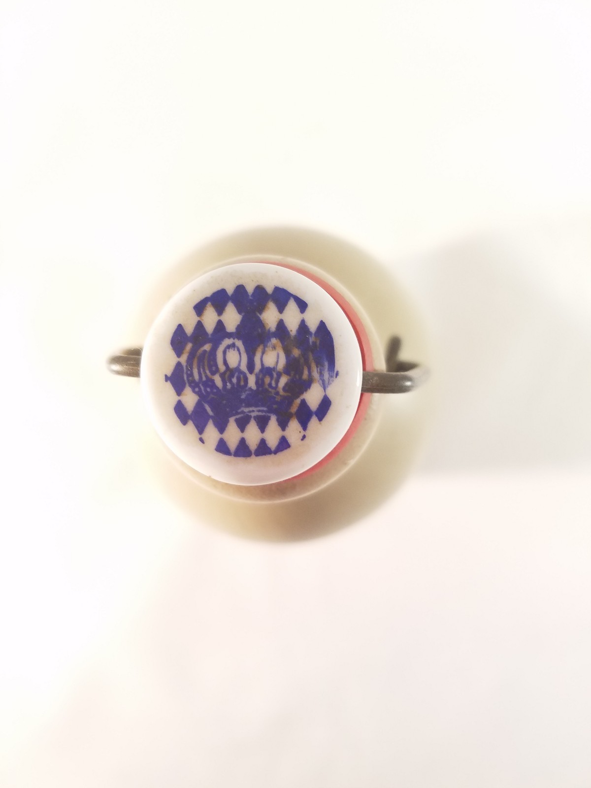 Franz Joseph Jubelbier German Stoneware Beer Bottle with Porcelain