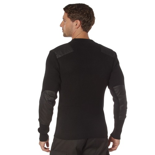 Military Style Commando Sweater GI Type Acrylic Sweaters Shoulder & Elbow Patch - 第 9/23 張圖片
