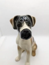COOPERCRAFT SITTING BOXER DOG FIGURINE.ORNAMENT 