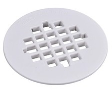 4 1/4" rOund Universal Shower floor drain STRAINER White ABS Plastic OATEY 42136