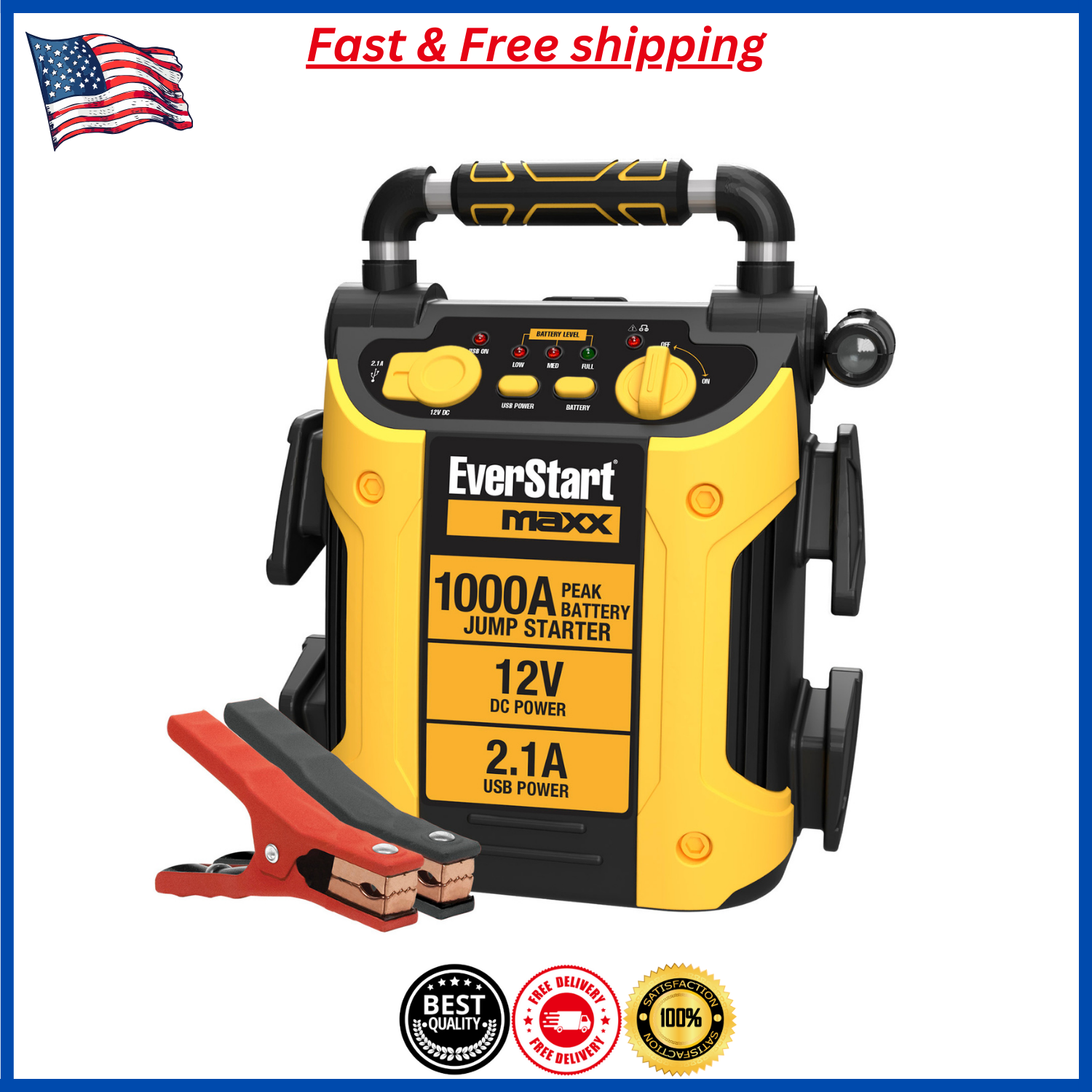 Portable Jump Starter Power Pack Car Battery Jumper Box & USB BOX eBay