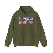 American Flag - Unisex Heavy Blend Hooded Sweatshirt