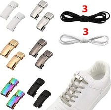 No Tie Elastic Shoelaces Stretch Tieless Magnetic Shoes Strings Lock for Sneaker