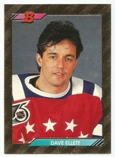DAVE ELLETT 1992-93 BOWMAN FOIL CARD MINT CONDITION TORONTO MAPLE LEAFS