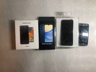 Lot of 4 Samsung Phones-Galaxy A15 & A23 & Galaxy J7 & Wiko Voi-Parts or Repair