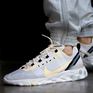 nike react element 55 yellow white