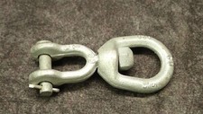 (2) CROSBY GROUP 5/16" x 3-3/4" Jaw Eye Swivel 1250 lbs Limit Galvanized (BN457)