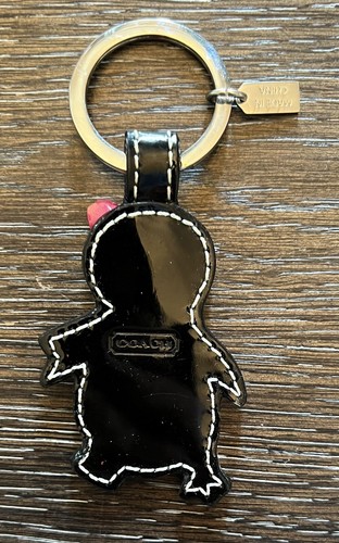Llavero Coach Happy Danzante Pingüino Pájaro Cuero Cartera Dije Llavero - Imagen 2 de 3