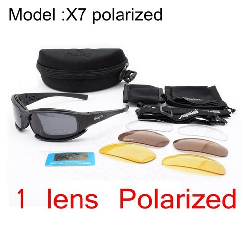 Lunettes de soleil tactiques pour hommes, style militaire avec 4 lentilles boîte - Picture 8 of 11