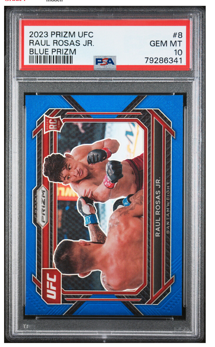RAUL ROSAS JR 2023 Prizm UFC #8 Rookie RC Blue Prizm /175 PSA 10