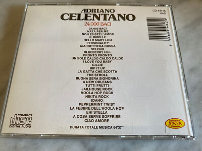 CD ADRIANO CELENTANO ''24.000 BACI'' RARO JOKER DIFFERENT COVER FRANCE PRESS