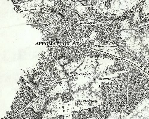 Mapa de Appomattox Court House Virginia 1867 - Imagen 4 de 4